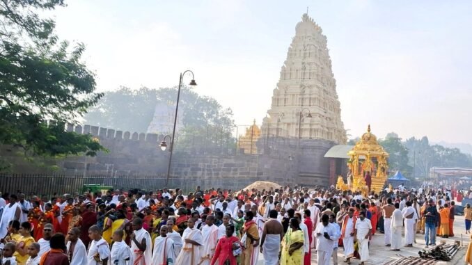 Two Srisailam temple staff suspended for ‘negligence’