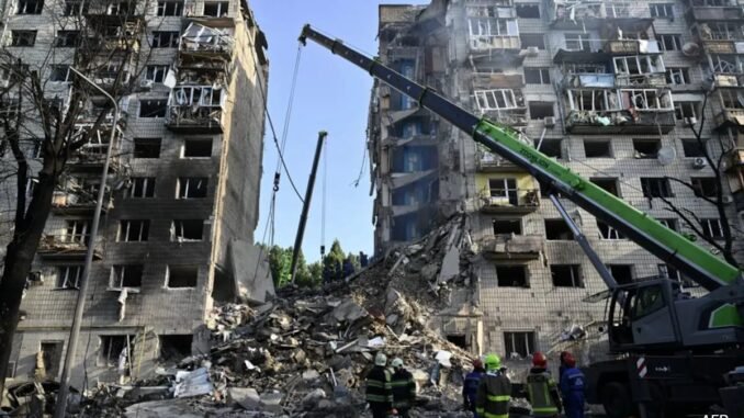 Video Shows Russian Drone Hitting Housing Complex In Kyiv, 14 Killed In Attack